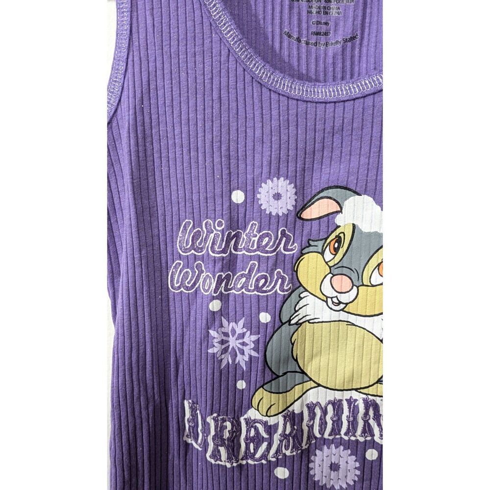Purple Tank Top - Disney Thumper with sparkle sz. S - Picture 4 of 7